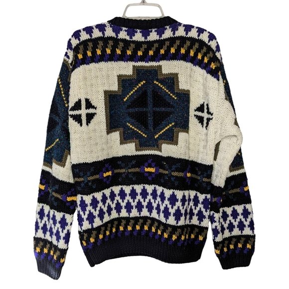 SATURDAYS GENERATION Vintage long sleeve Colorful Southwest Mens Sweater size‎ M - Picture 6 of 8